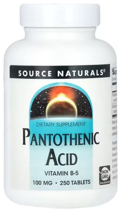 Pantothenic Acid 100 mg - 250 tabs