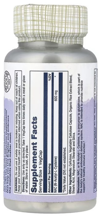 NAC (N-Acetyl-L-Cysteine) 600mg - 60 vcaps
