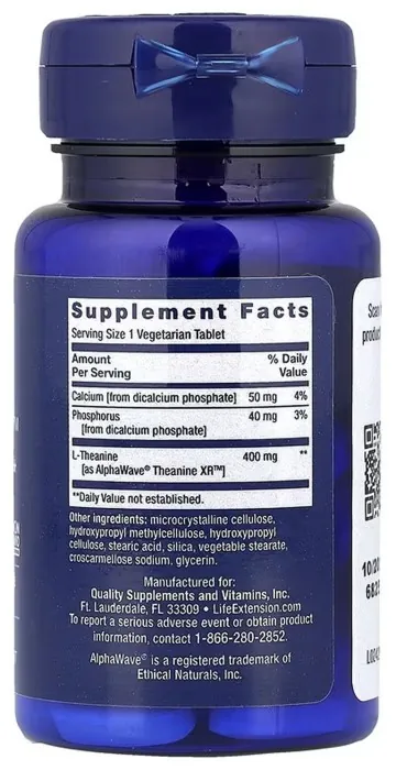 Theanine XR™ Stress Relief - 30 vegetarian tablets (До 12.26)