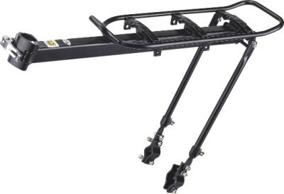 Багажник алюм. крепление на подсед.штырь и верх. перья регул. KAIWEI KW-620-09 (черный)
