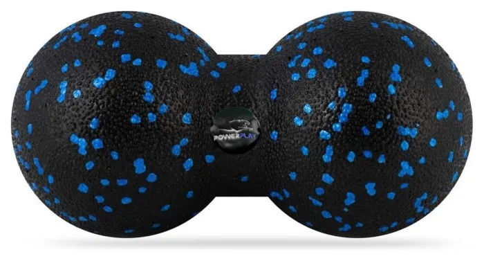 Массажный мяч двойной PowerPlay PP-4352 Epp foam peanut ball (d8*16cm.) Черно/Синий