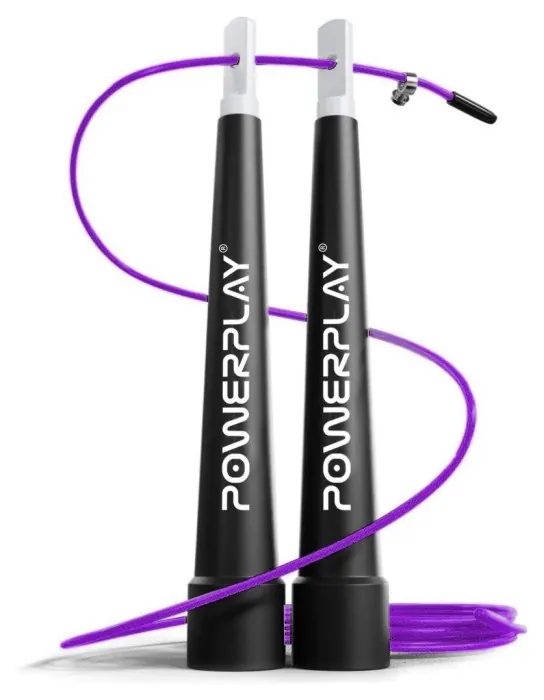 Скакалка швидкісна PowerPlay 4202 Ultra Speed Rope Фіолетова (2,9m.)