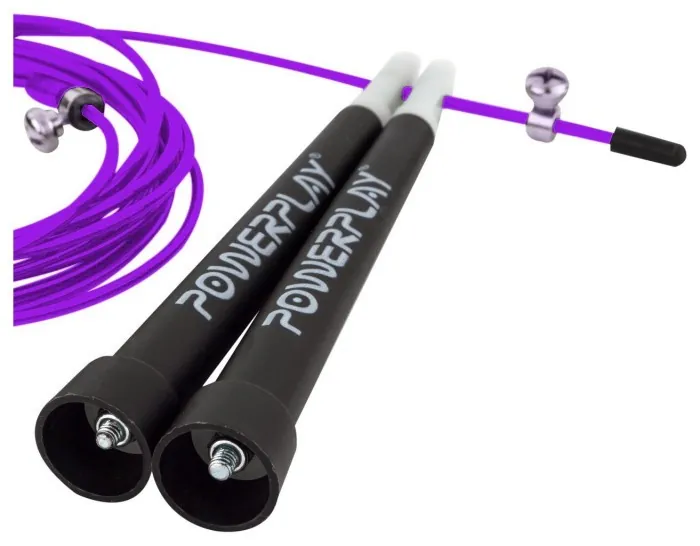 Скакалка швидкісна PowerPlay 4202 Ultra Speed Rope Фіолетова (2,9m.)