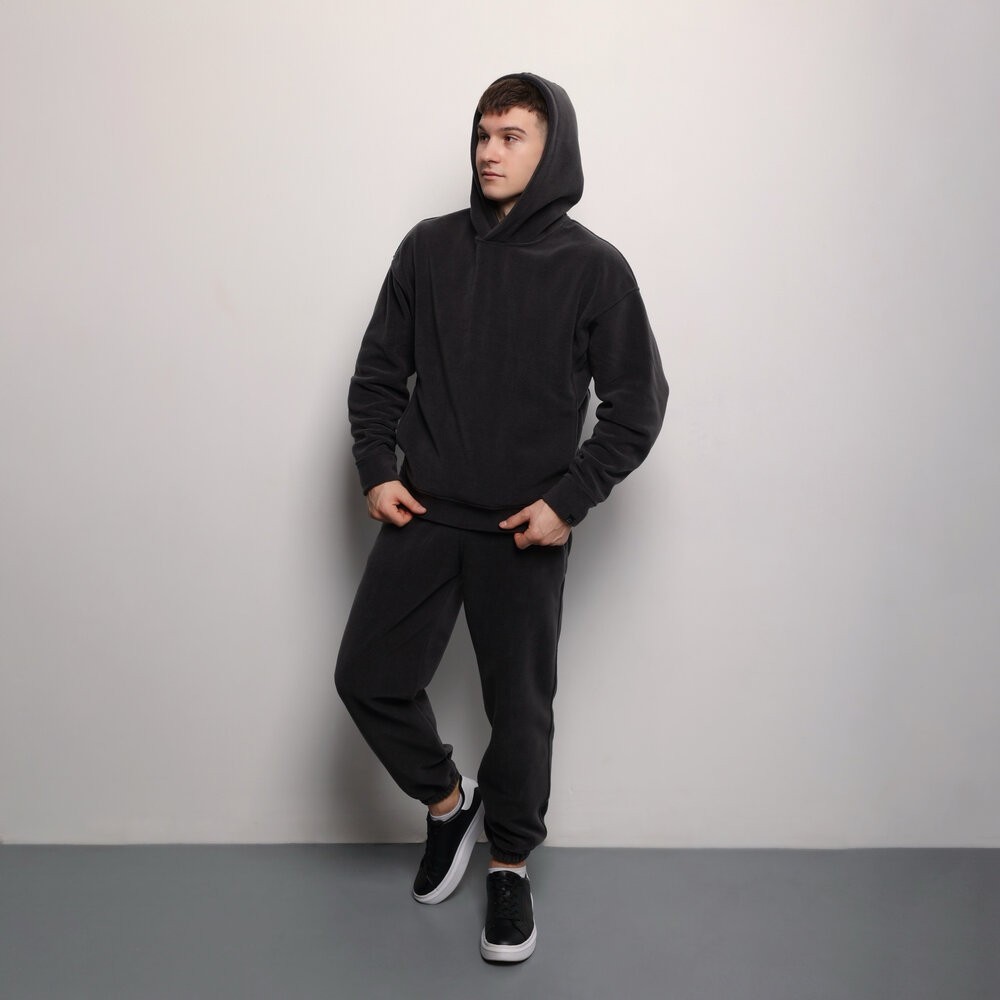 Темно-сірий костюм зимовий флісовий. Чоловічий теплий костюм Pobedov Mariot, укр, укр