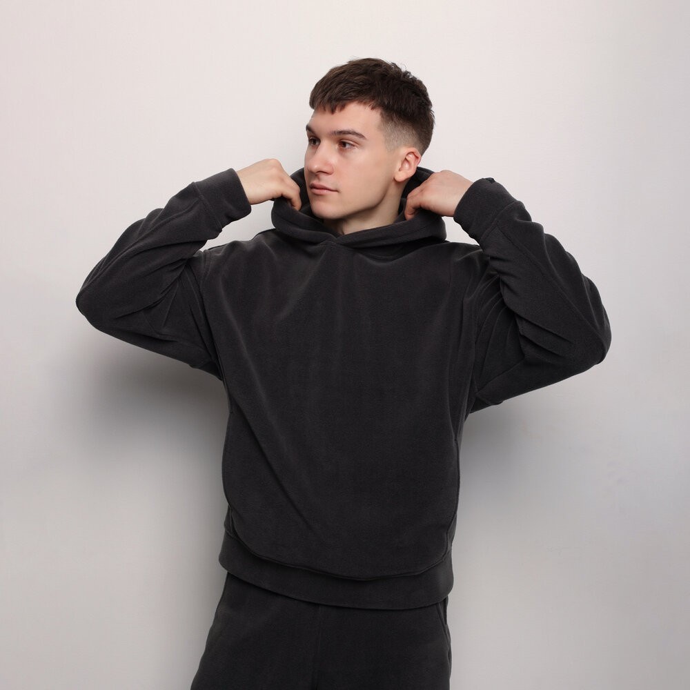 Темно-сірий костюм зимовий флісовий. Чоловічий теплий костюм Pobedov Mariot, укр, укр