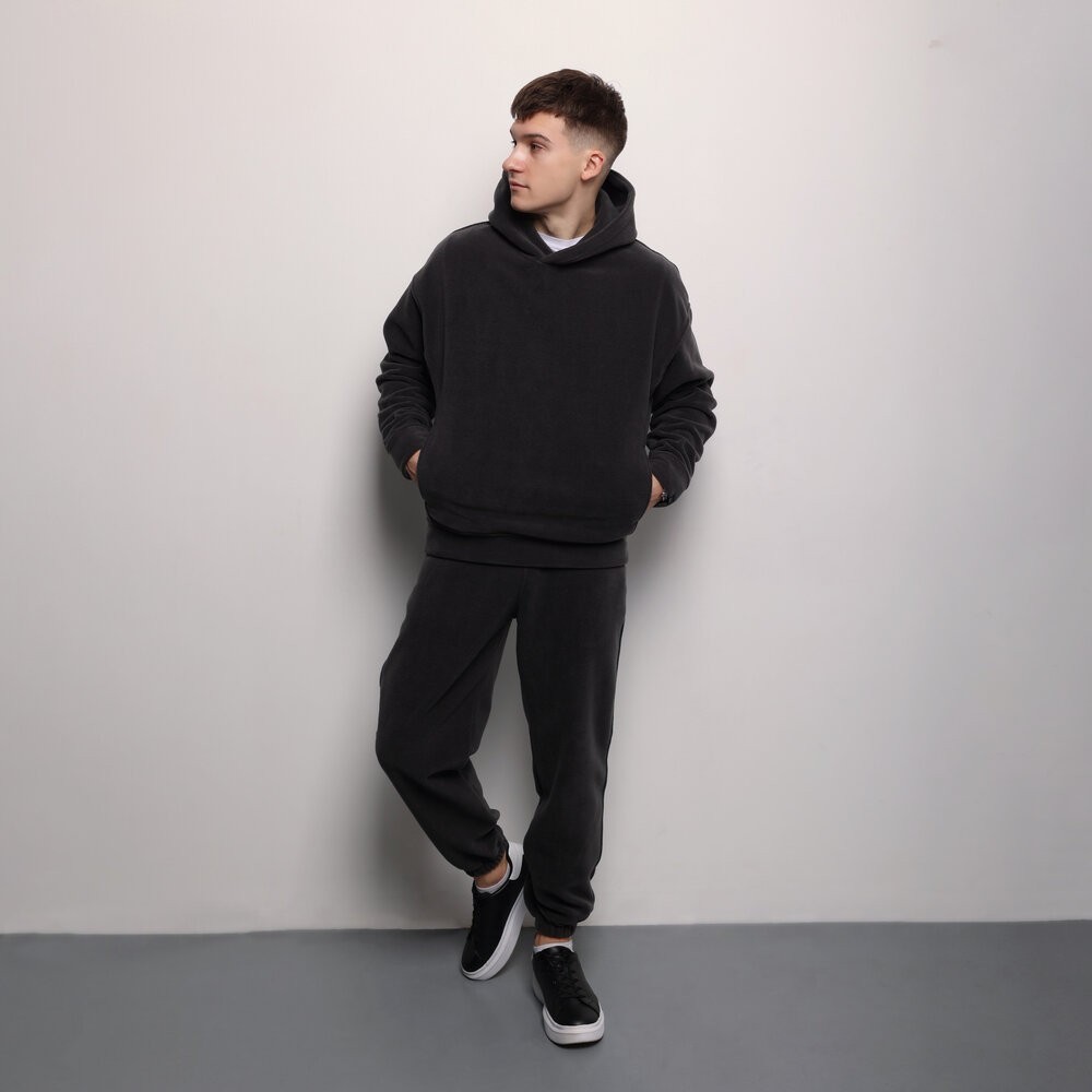 Темно-сірий костюм зимовий флісовий. Чоловічий теплий костюм Pobedov Mariot, укр, укр