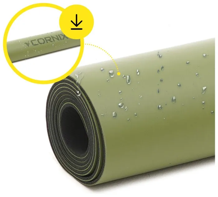Коврик спортивный Cornix PU 183 x 68 x 0.4 см для йоги и фитнеса XR-0321 Green