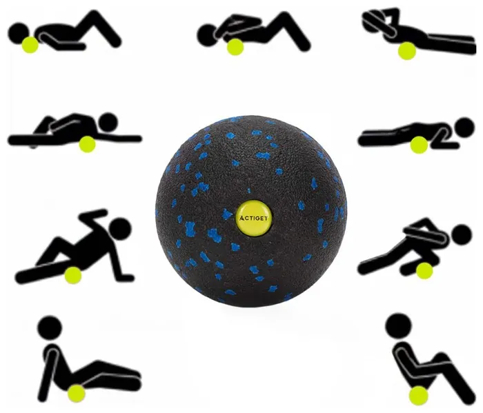 Массажный мяч Actiget EPP 8 см ACT0095 Black/Blue