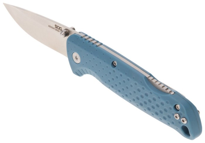 Розкладний ніж SOG Adventurer LB, Nordic Blue/Satin