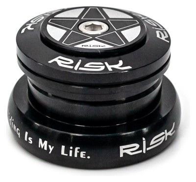 Рулевая колонка AL 1,5-1,1/8" 28,6/44-44/30-39,8 RISK DH-44F для установки вилки с конус.штоком (черн.)