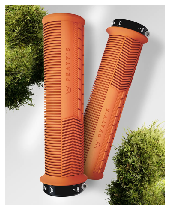 Грипсы Peaty's Monarch Grip Mushroom, Thin 30>32mm, Trail Comfort, Mango
