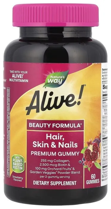 Hair, Skin and Nails with Collagen - 60 gummies Strawberry