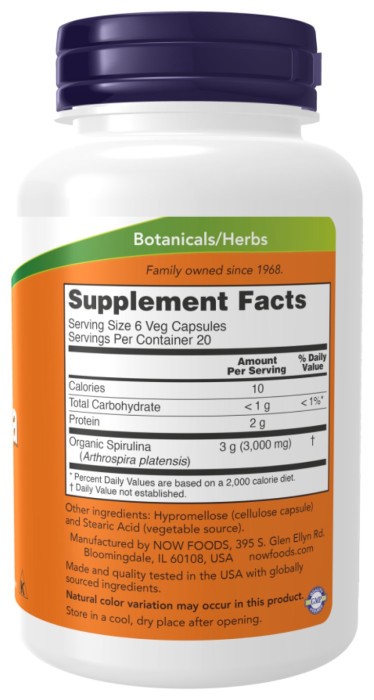 Spirulina 500 mg - 120 vcaps