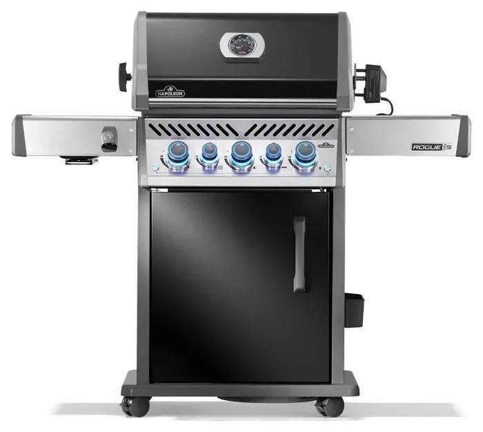 Газовый гриль Napoleon Rogue PRO-S 425 RSIB с боковой горелкой Sizzle Zone и вертелем черный RPS425RSIBPK-2-UA-R