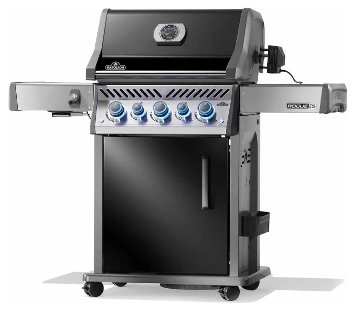 Газовый гриль Napoleon Rogue PRO-S 425 RSIB с боковой горелкой Sizzle Zone и вертелем черный RPS425RSIBPK-2-UA-R