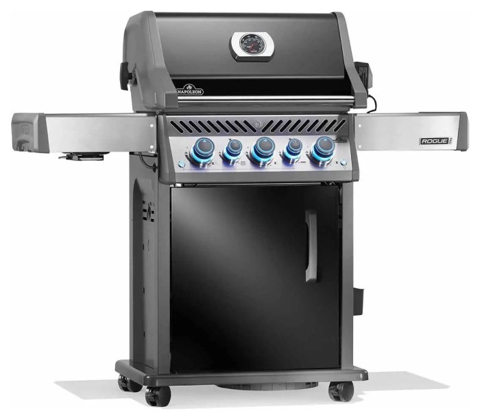 Газовый гриль Napoleon Rogue PRO-S 425 RSIB с боковой горелкой Sizzle Zone и вертелем черный RPS425RSIBPK-2-UA-R