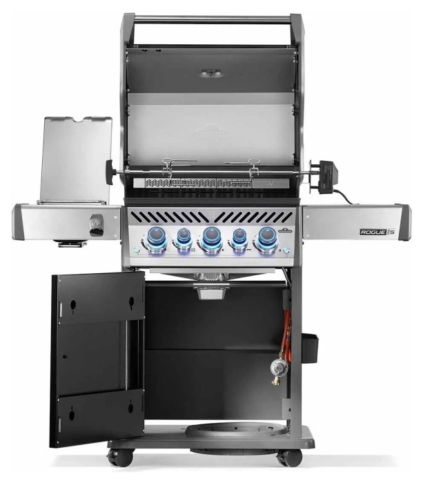 Газовый гриль Napoleon Rogue PRO-S 425 RSIB с боковой горелкой Sizzle Zone и вертелем черный RPS425RSIBPK-2-UA-R