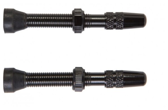 Ниппель 40mm алюм. Deemount для бескамерного колеса FV (Presta) 2шт (черный)
