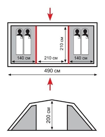 Палатка Totem Hurone 4 (V2)