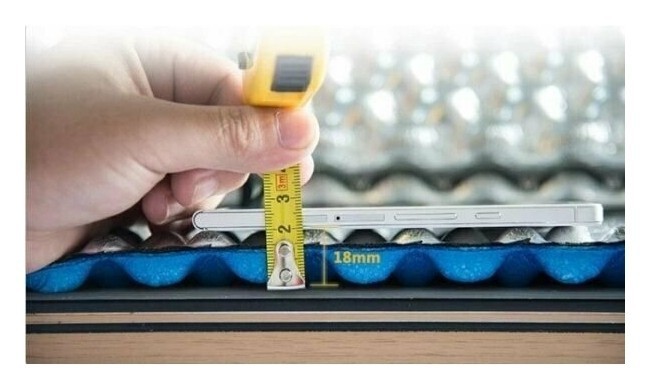 Коврик складной IXPE Naturehike NH19QD008, алюминиевая пленка, 185x56х1,8 см, голубой