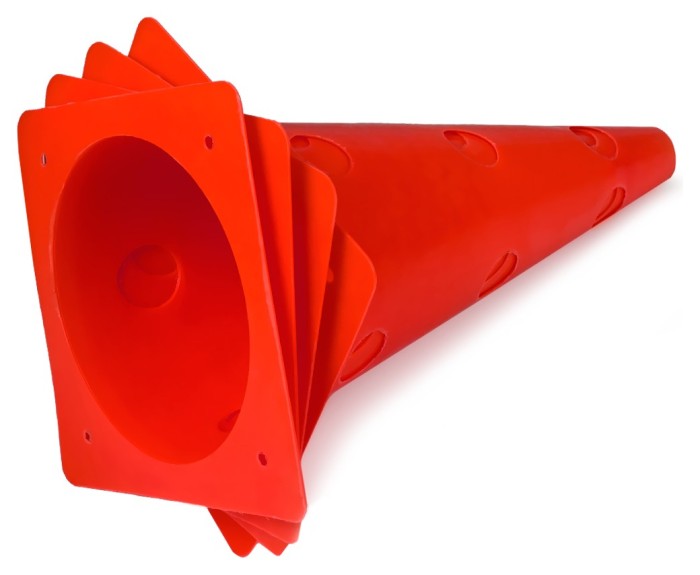 Конусы-фишки спортивные EasyFit 31 см (набор из 4 штук) красные