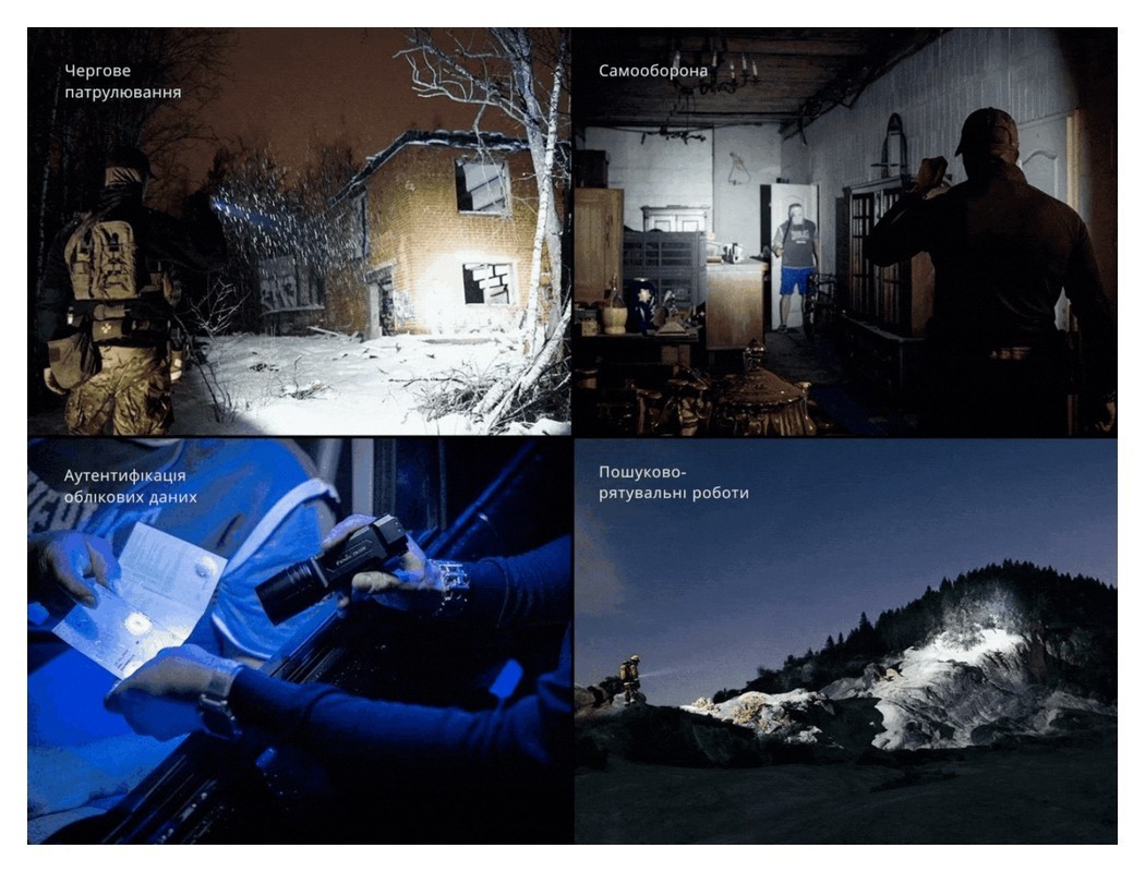 Ліхтар тактичний з УФ світлом Fenix TK35R 5800 лм, укр, укр