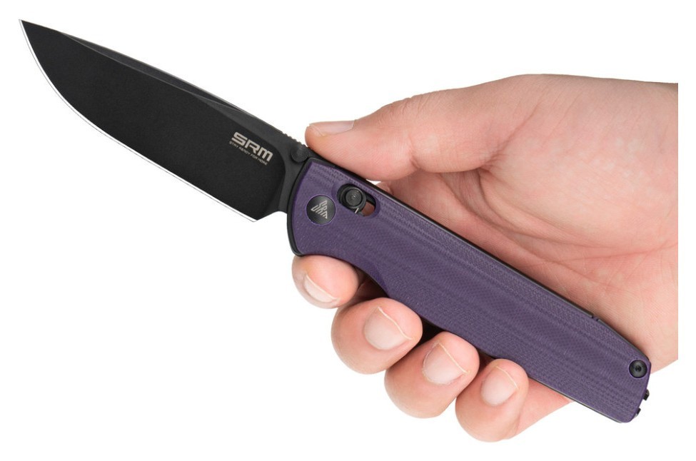 Ніж складаний SRM Terrier 258L-GN, фіолетовий, укр, укр