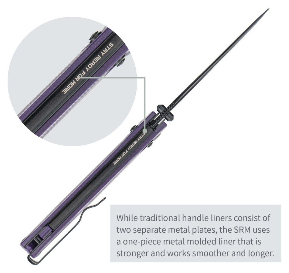 Ніж складаний SRM Terrier 258L-GN, фіолетовий, укр, укр