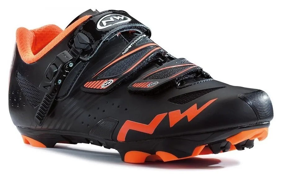 Туфлі велосипедні Northwave HAMMER SRS M 40 (7.5US) Black/orange (80142003 06) (264мм black, orange)