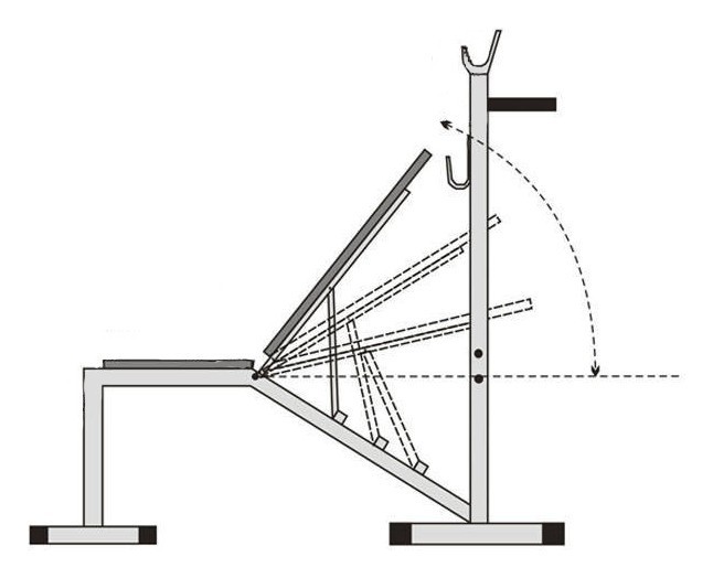 Скамейка для жима Top, Штанга 83 кг + 3 грифа RN-Sport