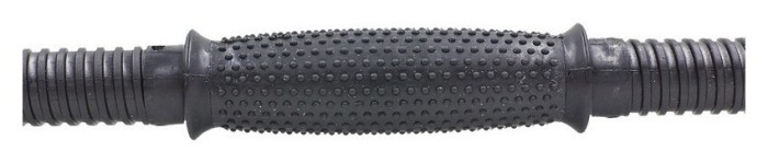 Гриф гантельний пластиковий з насічкою із замками SHUANG CAI SPORTS TA-80243-42 (TA-80257-42) (l-42, d-25мм, чорний)