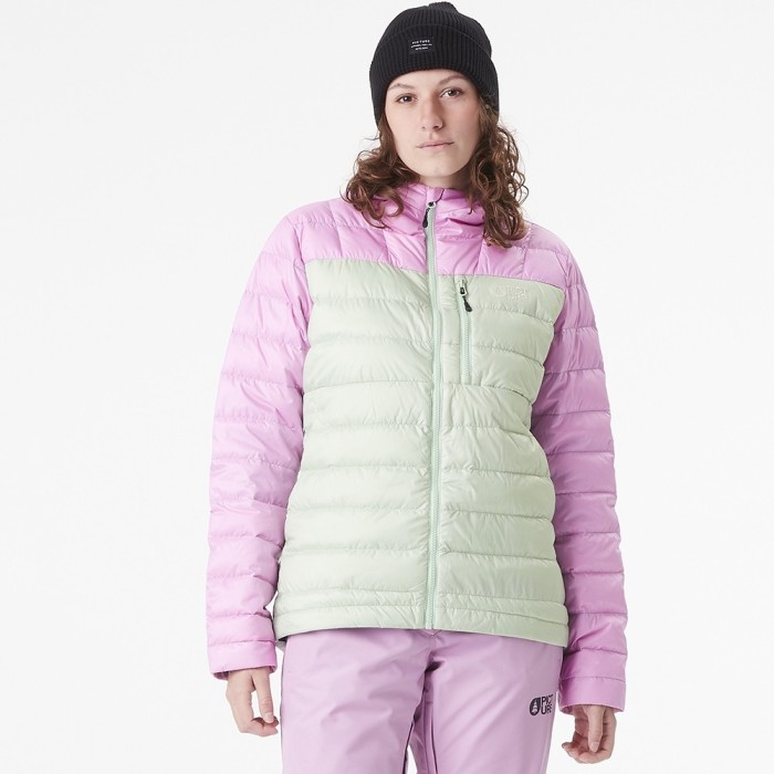Picture Organic куртка пуховая Mid Puff Down W 2025 silt green-orchid M, укр, укр