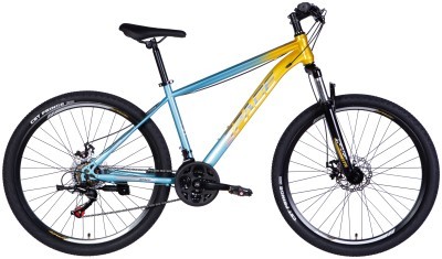Велосипед ST 27.5" SPACE MARS DD FR рама-17" золотисто-голубой 2025