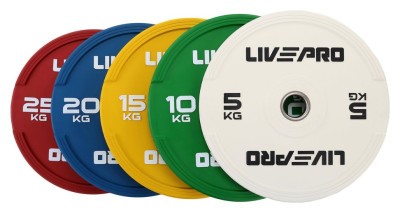 Диски бамперные олимпийские LiveUp LP8332 51 мм 5-10-15-20-25 кг