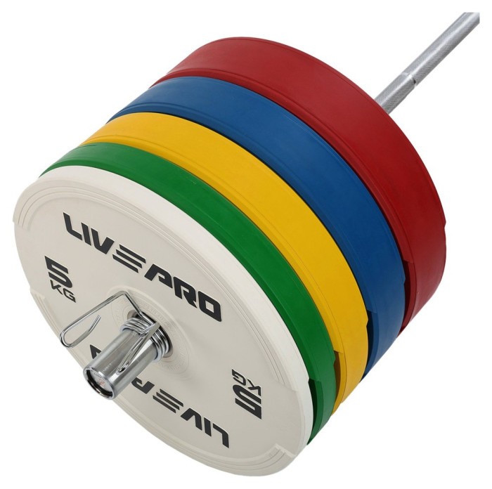 Диски бамперные олимпийские LiveUp LP8332 51 мм 5-10-15-20-25 кг