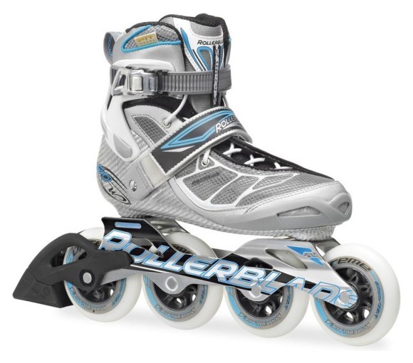 Роликові коньки для дорослих Rollerblade TEMPEST 90 W 37 (6.5US) 235мм Silver/light blue (07302300 815), укр