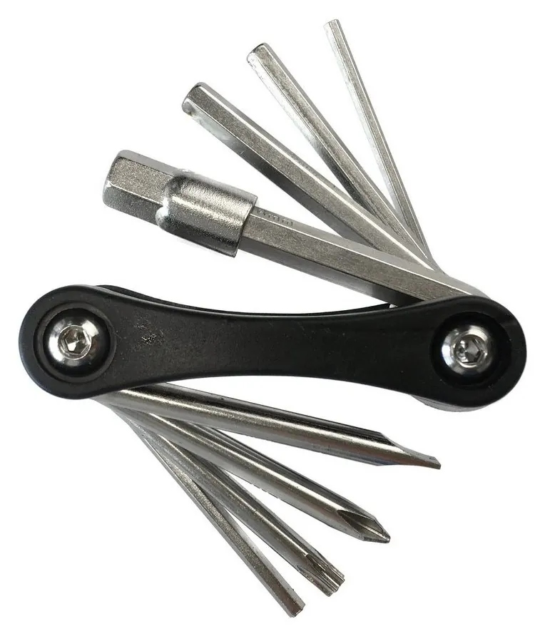 Мультитул для велосипеда Tempesta 9-IN-1 TOOL Black/Nickel (FSD-T-009) (black, nickel)