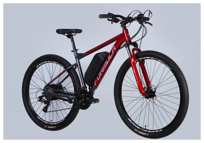 Велосипед з електроприводом 29" AL Formula eF-1 DD CS рама-18,5" 48B 12.5А*г 500Вт червоно-сріблястий YS 9018 2025, укр, укр