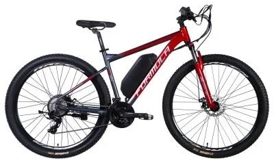 Велосипед с электроприводом 29" AL Formula eF-1 DD CS рама-18,5" 48B 12.5А*ч 500Вт красно-серебристый YS 9018 2025