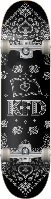 Скейтборд KFD Bandana Complete Skateboard 8" - Black, укр, укр