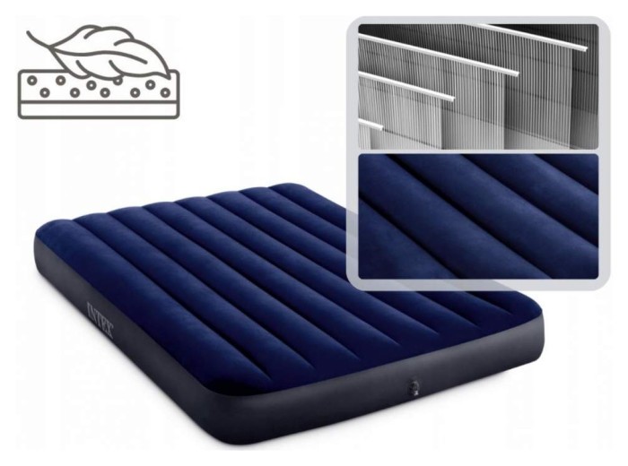 Матрац надувний Intex 64758 191x137x25 см, синій