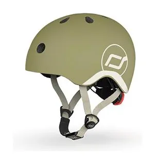 Шолом захисний дитячий Scoot and Ride, оливковий з ліхтариком 45-51см (DWT_SR-181206-OLIVE)