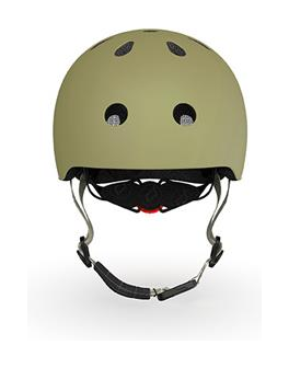 Шолом захисний дитячий Scoot and Ride, оливковий з ліхтариком 45-51см