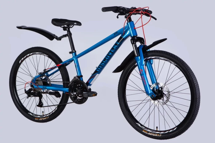 Велосипед AL 24" Discovery QUBE DD CS рама-11,5" синьо-чорний 2025