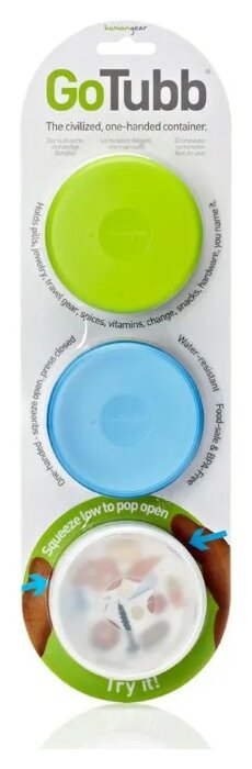 Набір контейнерів Humangear GoTubb 3-Pack Medium, укр, укр