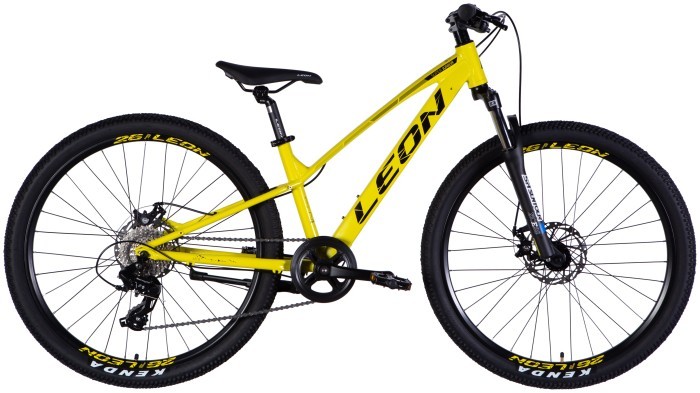 Велосипед AL 26" Leon SUPER JUNIOR DD CS рама-13" жовтий з чорним 2025, укр, укр