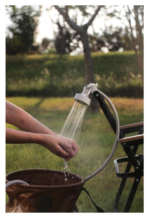 Душ портативний з насосом на акумуляторі Flextail Max Shower із чохлом, білий, укр, укр