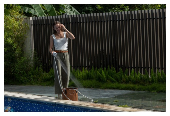 Душ портативний з насосом на акумуляторі Flextail Max Shower із чохлом, білий, укр, укр