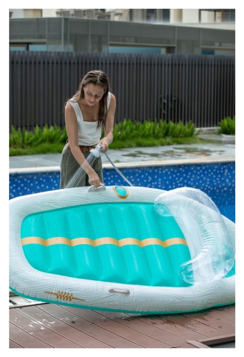 Душ портативний з насосом на акумуляторі Flextail Max Shower із чохлом, білий, укр, укр