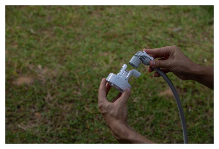 Душ портативний з насосом на акумуляторі Flextail Max Shower із чохлом, білий, укр, укр